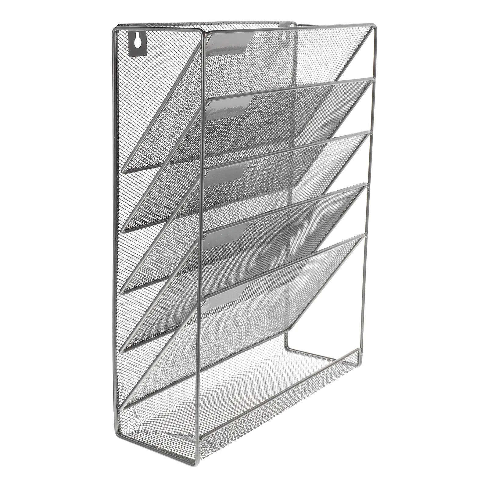 

1Pcs Wall File Rack Organizer Strong Load Bearing Rust Proof Iron Document Shelf for Office Magazine Stationery