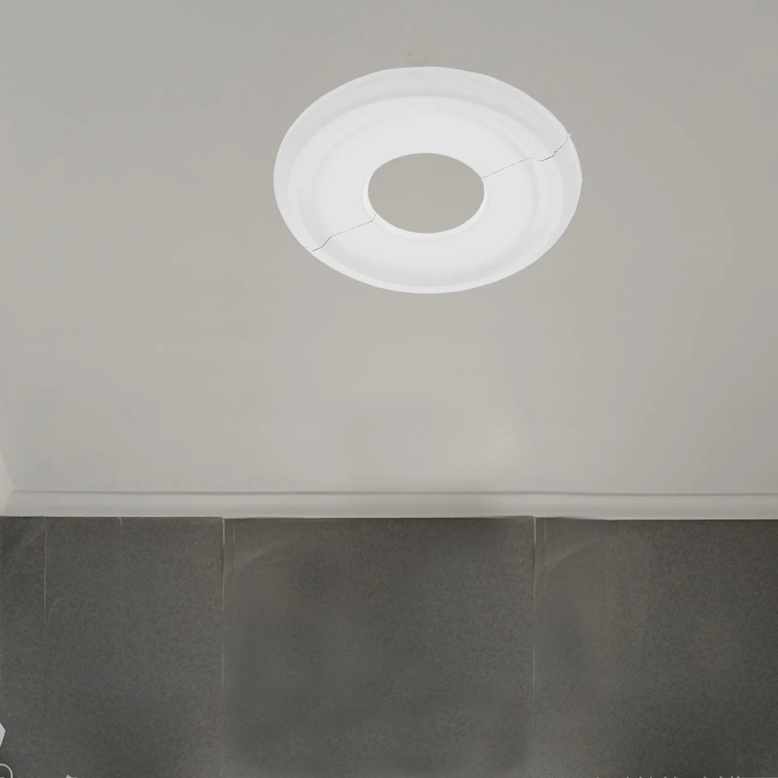 PU Ceiling Medallion Decorative Light Fixture Cover Plate for Chandelier Fan Mounting Round Traditional Ceiling Light Base view 3