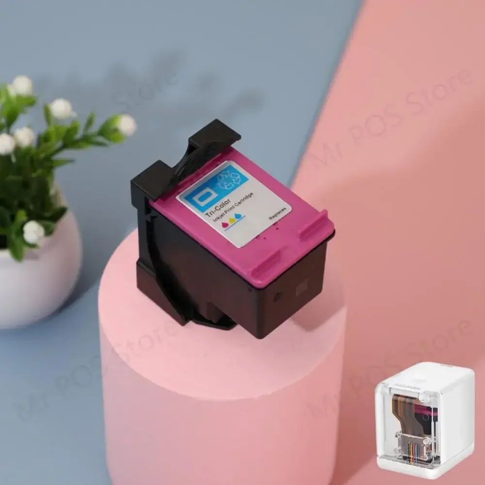 Mini Color Printer Ink Cartridges Replacement Kongten Mbrush Handheld Color Black Brown Cartridge Logo Ink