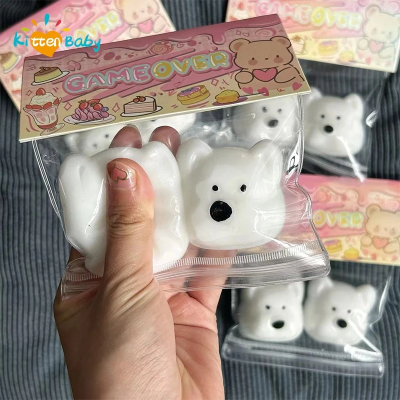 Cute Little Dog Head Squishy Toy Lovely Squeeze Slow Rebound Toy Cartoon Soft Mochi Toys Stress Release Hand Relax Gifts