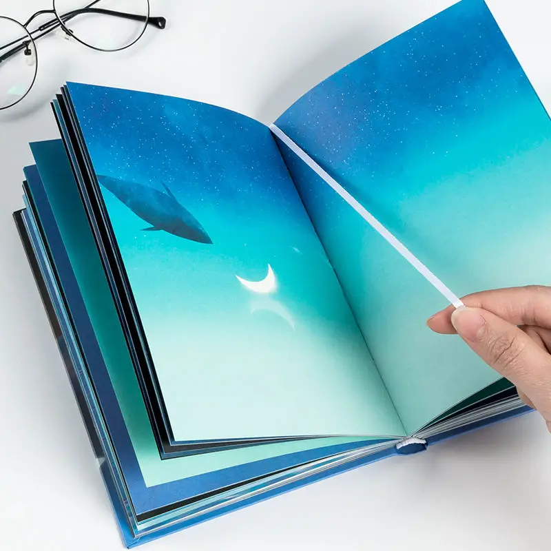 Creative Starry Sky ไดอารี่ส่วนบุคคลสีหน้าภาพประกอบน่ารักโน้ตบุ๊คนักเรียนด้วยตนเอง Ledger Notepad โน้ตบุ๊คเครื่องเขียน