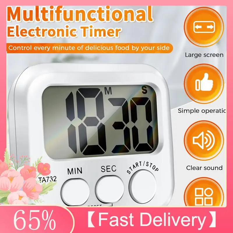 A61Z bietet digitalen Küchentimer, großes Display mit großer Schriftart, magnetischer Kochtimer auf der Rückseite, lauter Alarm