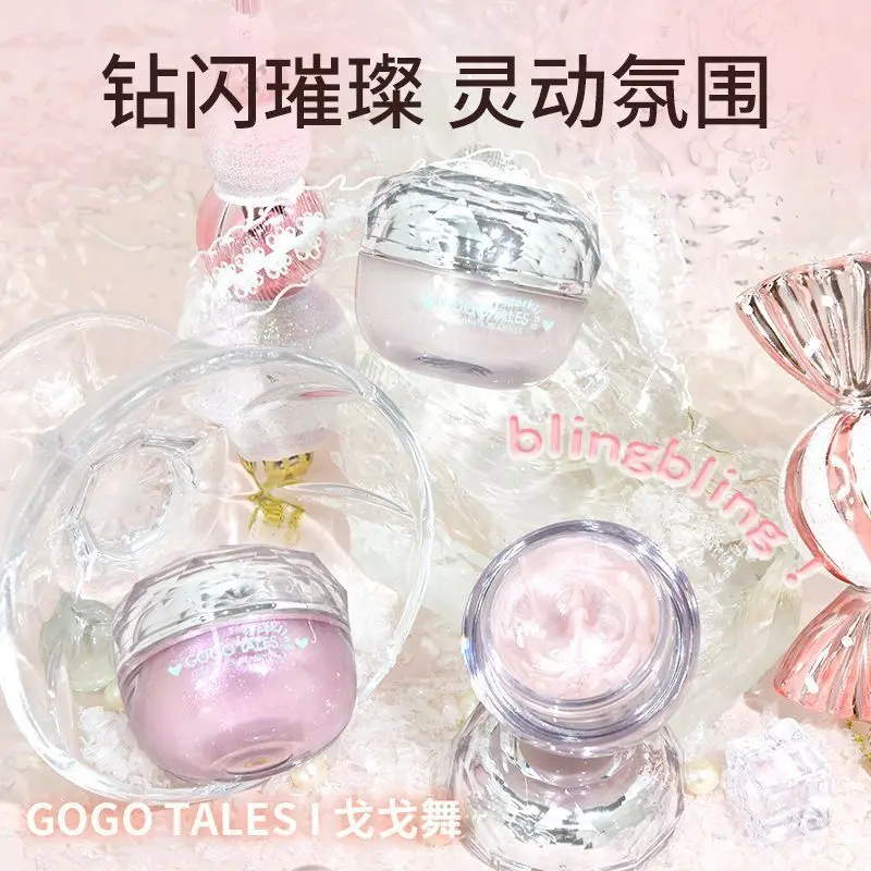

GOGO TALES Highlighter Makeup Long-lasting Easy To Apply Matte Pearl Body Shimmer Face Natural Brightening Glitter Pretty Makeup