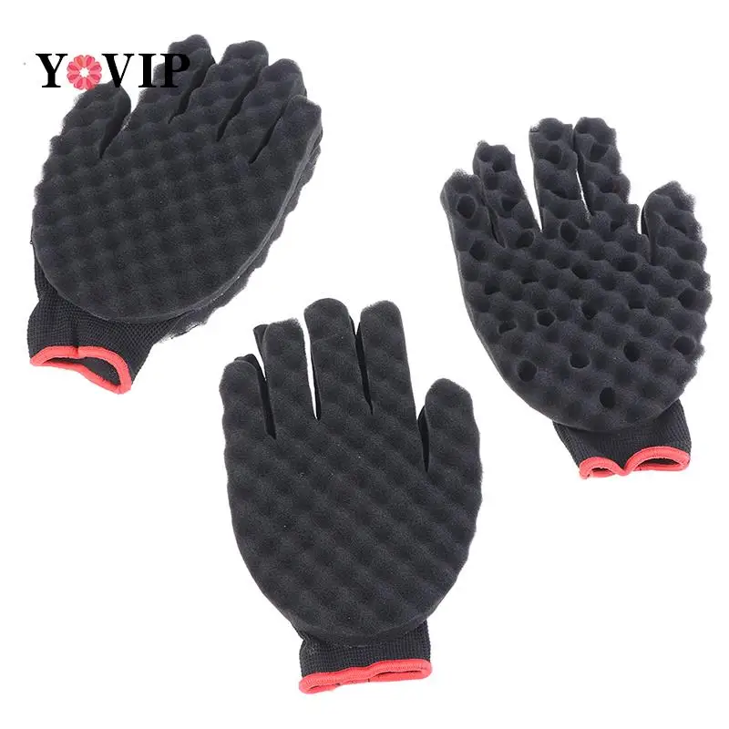 

1Pc Barber Shop Men Hair Braider Twist Sponge Gloves African Hair Styling Fork Comb Hair Curls Foam For Salon