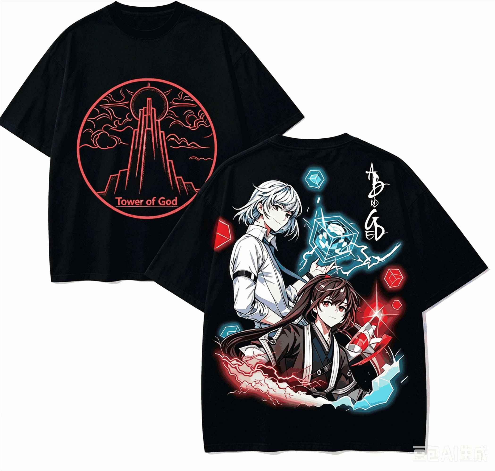 Camiseta Tower of God para amantes del anime, Harajuku, algodón, nuevo modelo, moda urbana, holgada, unisex, mangas cómodas, clásica, suave