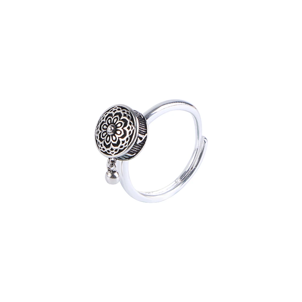 Retro Women Hua Tai Sui Faith Transfer ring Buddhism Korean Style Ring Ethnic Style Ring Female Rings Amulet Opening Ring