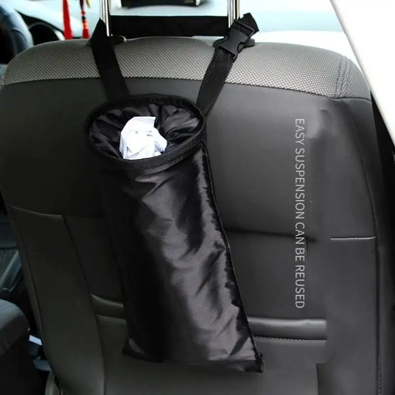 Car Seat Back Hang Trash Holder Oxford Cloth Garbage Storage Bin Cleaning Tools