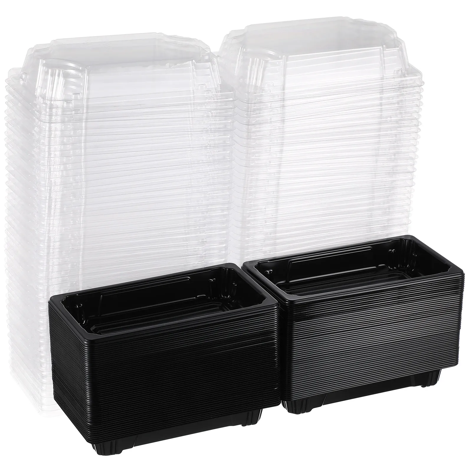 Juego de contenedores para Sushi, 100 Uds., cajas desechables para llevar, que conservan el calor, sin olor, para restaurantes, cenas, oficinas, escuelas