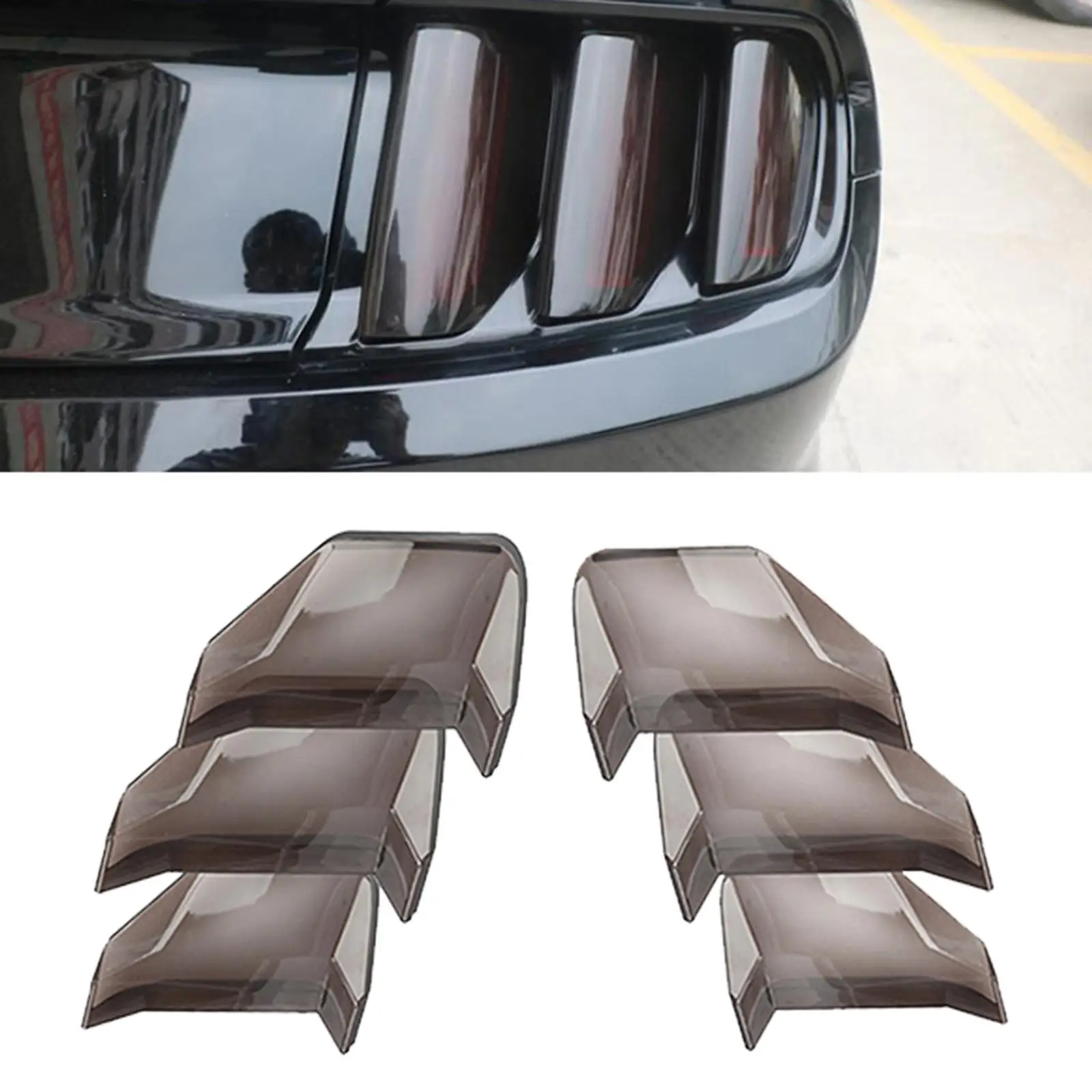 Taillight Guard Lamp Sticker ABS Rear Trim Cover Exterior Mouldings for Ford Mustang 2018 2019