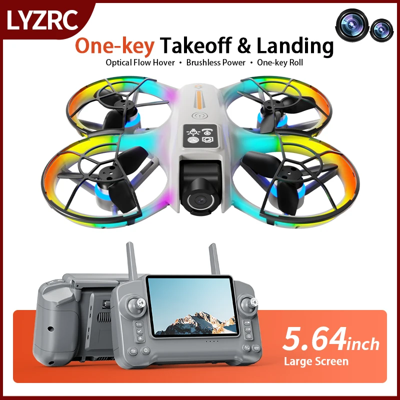 L8 Mini Drone Professional HD Camera With 4.3″ Screen Control Optical Flow Obstacle Avoidance Quadcopter Drnes Toys Gift