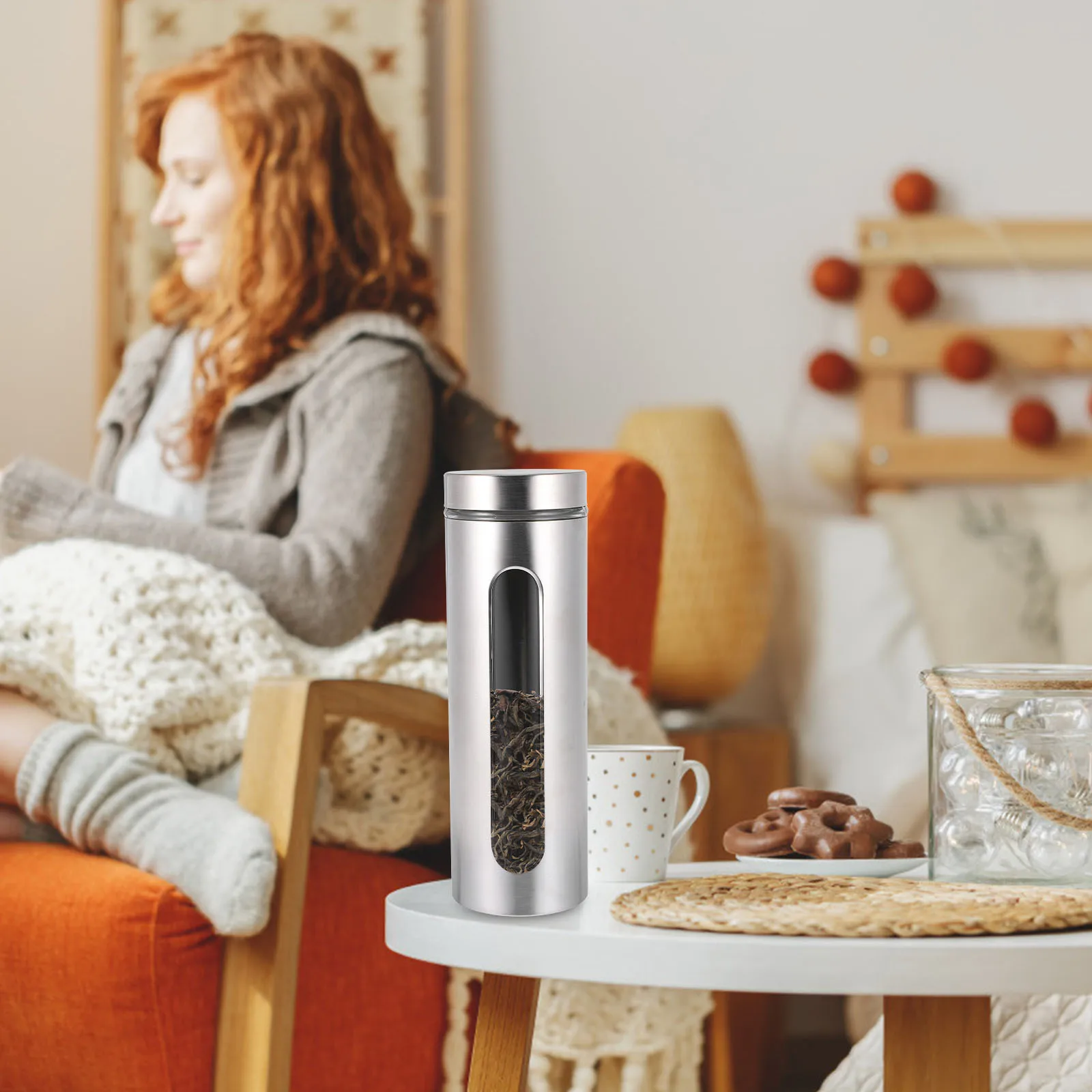 

1Pcs Stainless Steel Glass Storage Bottle for Spices Coffee Salt Tidy Kitchen Helper Creative Spice Jar Glass Dried Food Holder