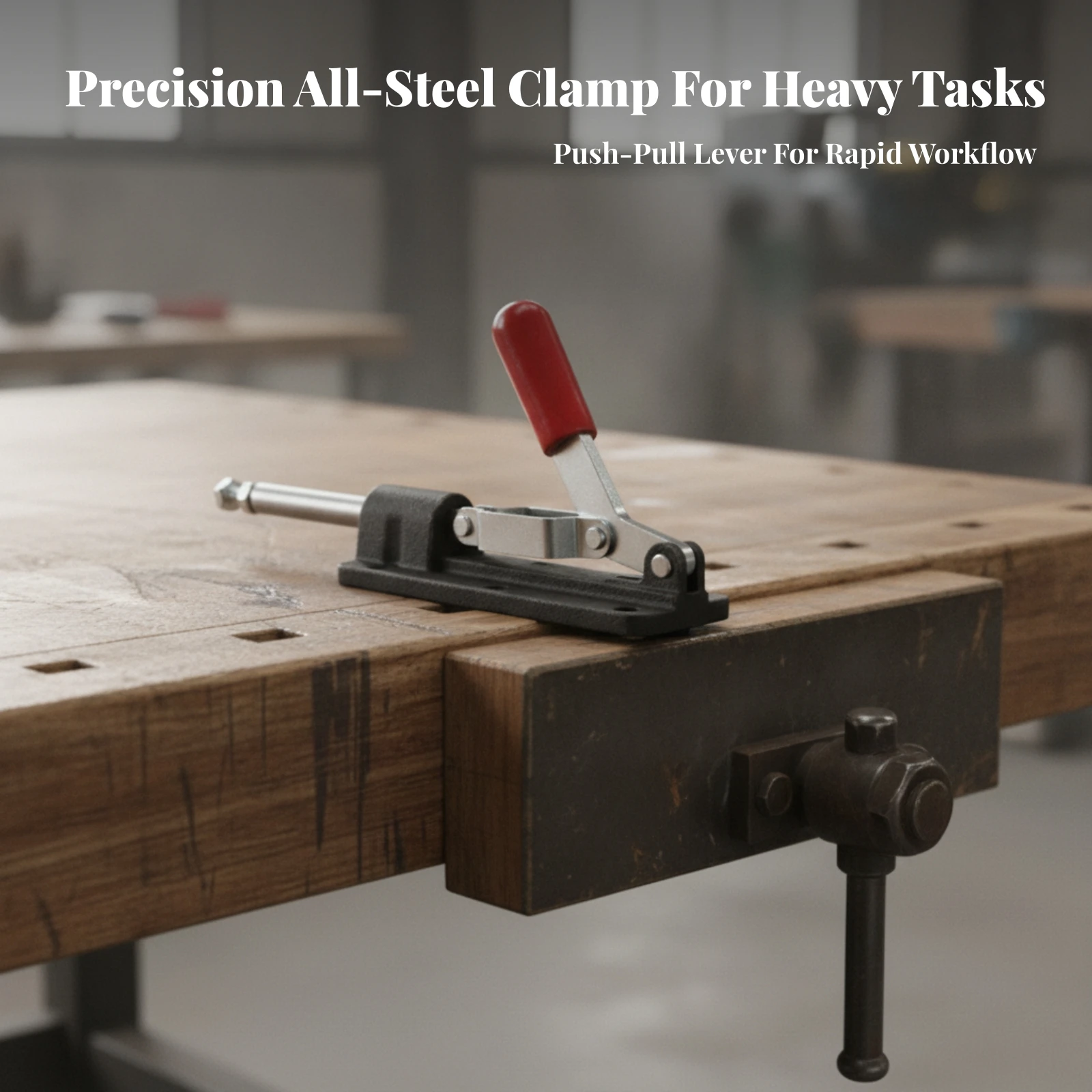 Push-Pull Toggle Clamp Firm Quick Clamp Fixture High-Performance Wear-Resistant for Woodworkers, Woodworking Jigs, Assembly Work