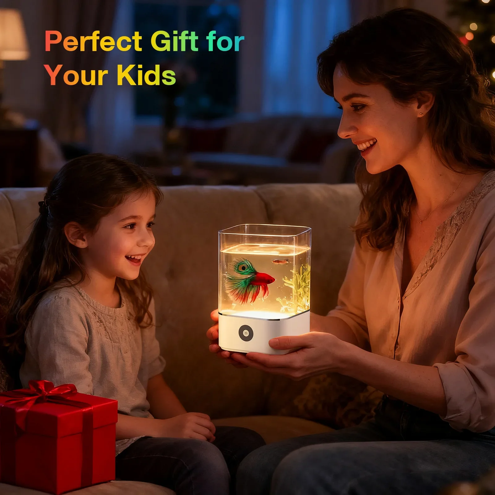 

Успокаивающая светящаяся лампа для аквариума, USB-дизайн с кристаллической солью для создания успокаивающих окружающей среды в живых помещениях и продуктовый подарок