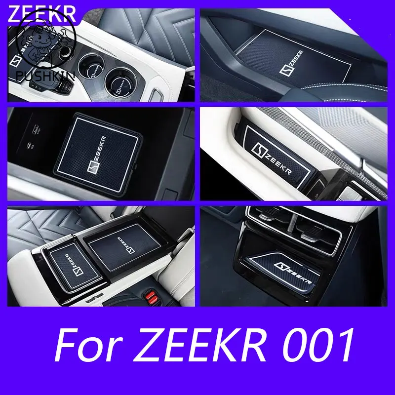 

For geely ZEEKR 001 2023 2024 Center Console Wireless Charging Rubber Pad Mat Car Interior Modification Accessories