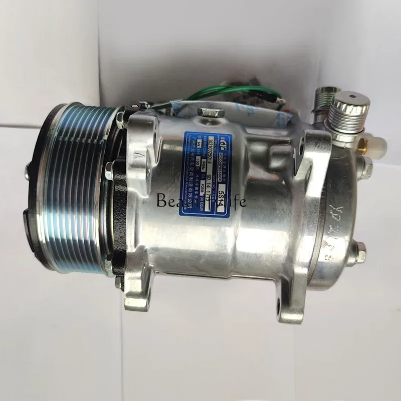 Refrigeration unit equipment Refrigeration accessories Compressor assembly-5H14 8PK 24V R404A upper thread outlet