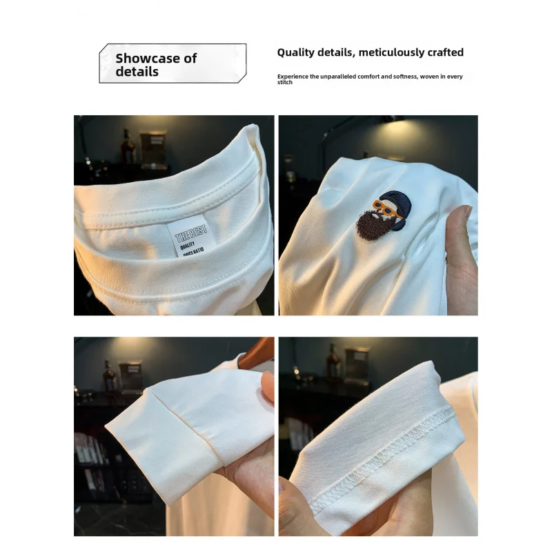 Autumn long sleeved-shirt men's 2025 new comfortable, elastic, loose and trendy casual top