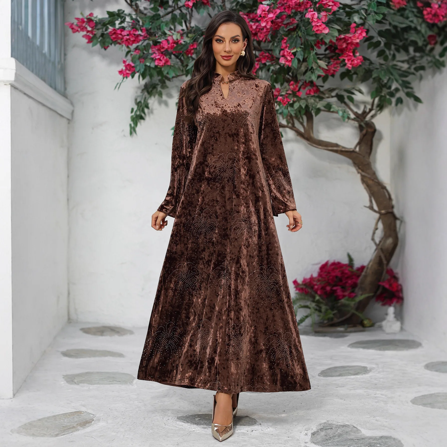 

Eid Women Abaya Dubai Party Dresses Kaftan Jalabiya Diamonds Morocco Muslim Abayas Islam Vestidos Ramadan Arab Long Robe 2026