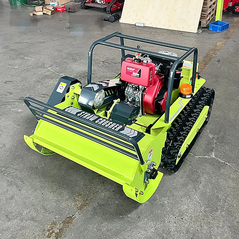 

Новая индивидуальная газонокосилка-робот на гусеничном ходу с дистанционным управлением и Y-образными ножами для высокой травы и кустарников, хит продаж