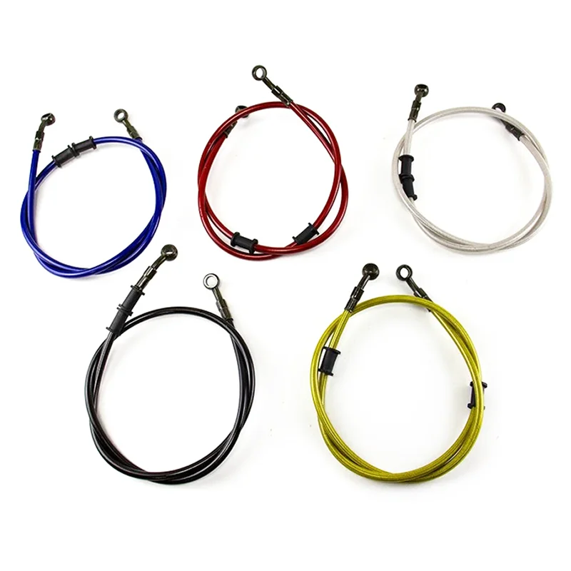 900mm Motorcycle Dirt Bike Braided Hose Oil Pipe Line Steel Cable Hydraulic Banjo Universal Racing For Kawasaki Yamaha Honda ATV