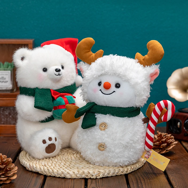 Счастливая кукла-снеговик, рождественский подарок, рождественская елка, плюшевая кукла с животными, плюшевое украшение, подарок для пары, кукла для девочек, праздничный подарок-сюрприз