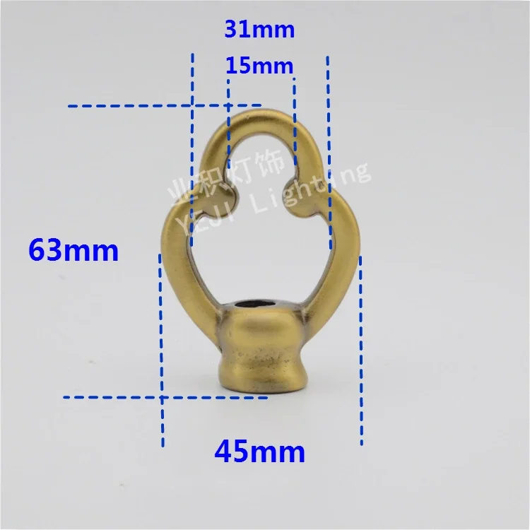 Plum shape gold bronze ringsM10 Load hook Closed hook Lighting accessories DIY