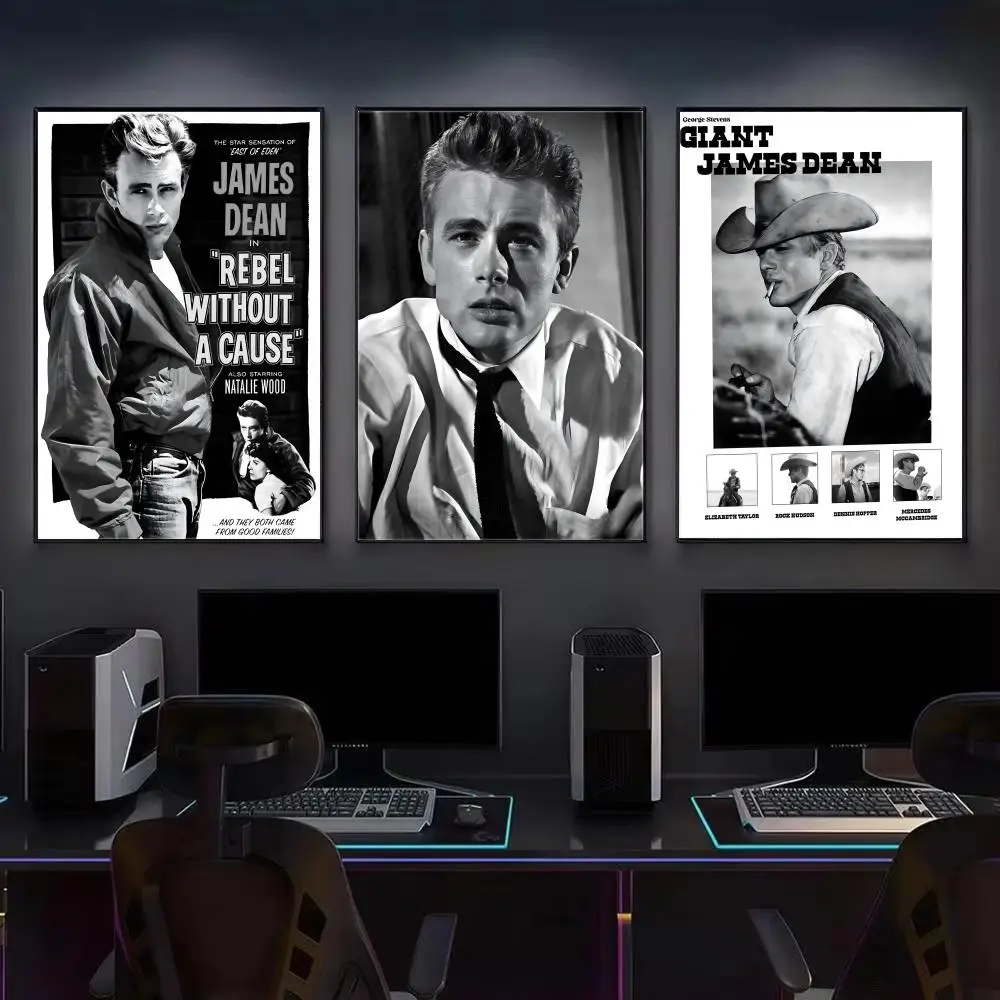 Poster HD Wall Art Print, Self-adhesive Poster Sticker, Aesthetic Home Decor Actor J-James Dean-n