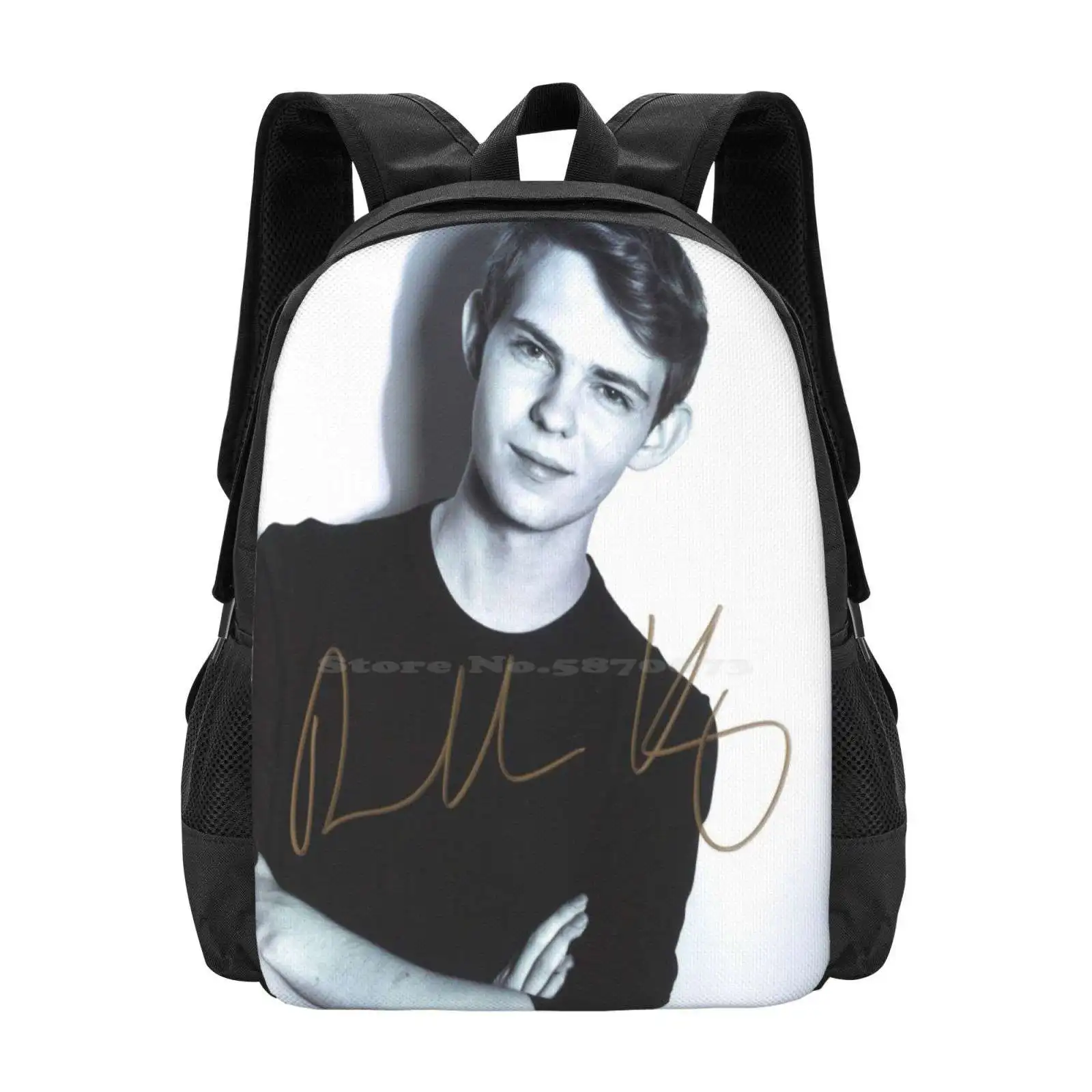 Robbie Kay Autograph Backpacks For School Teenagers Girls Travel Bags Robbie Kay Once Upon A Time Heroes Reborn Nathan