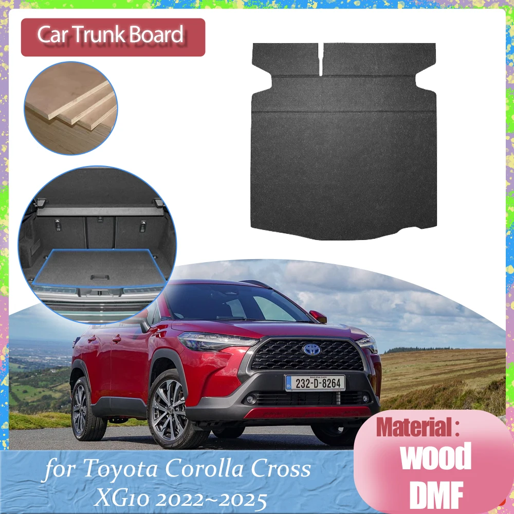 Car Trunk Board for Toyota Corolla Cross XG10 2022~2025 Spare Tire Cargo Cover Mat Waterproof Carpet Storage Part Accessories