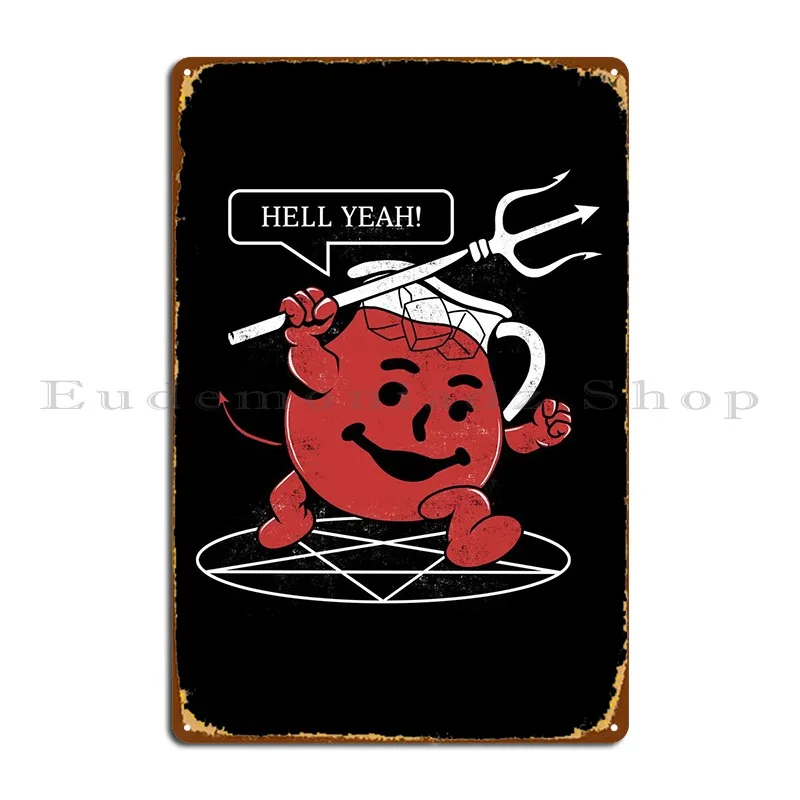 Hell Yeah Metal Plaque Poster Party Bar Cave Cinema Customize Wall Decor Tin Sign Poster