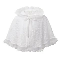 Toddler Wedding Party Flower Girl Bolero Princess Dress Cape Baby Wrap Top Cover-Up Lace Children Bolero Wedding Marriage