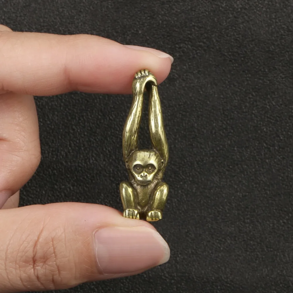 

Vintage Brass Monkey Ornament Mini Figurine Retro Cute Animal Home Decoration Gift