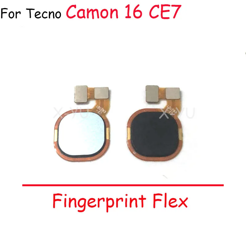 For Tecno Camon 12 Air / 16 CE7 / Pova 2 LE7 / Pova 4 LG7n / Pova 5 LH7n Home Button Fingerprint Sensor Return Power Flex Cable