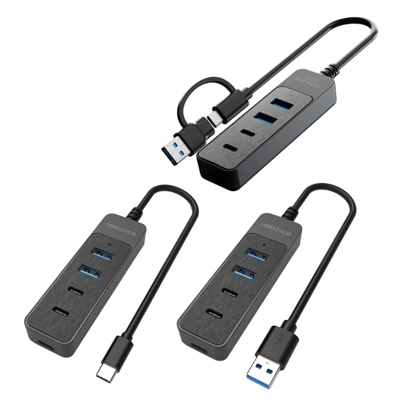 G6DD Multifunctional USB C Adapters Hubs USB3.0 USB2.0 Port for Enhanceds Productivity Workspaces