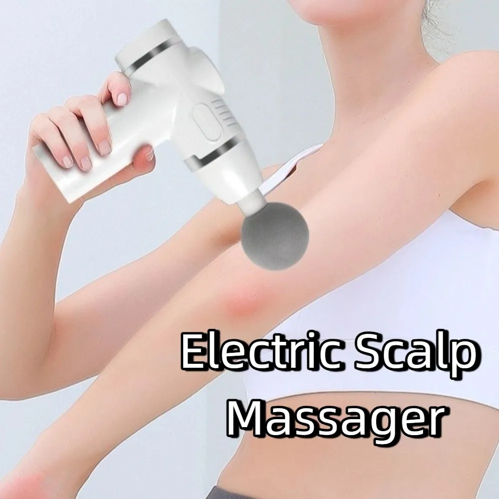 USB Charging Electric Scalp Massager 32 Speeds LCD Display Fascia Massager Percussion Massage Strong Vibration Body Massager