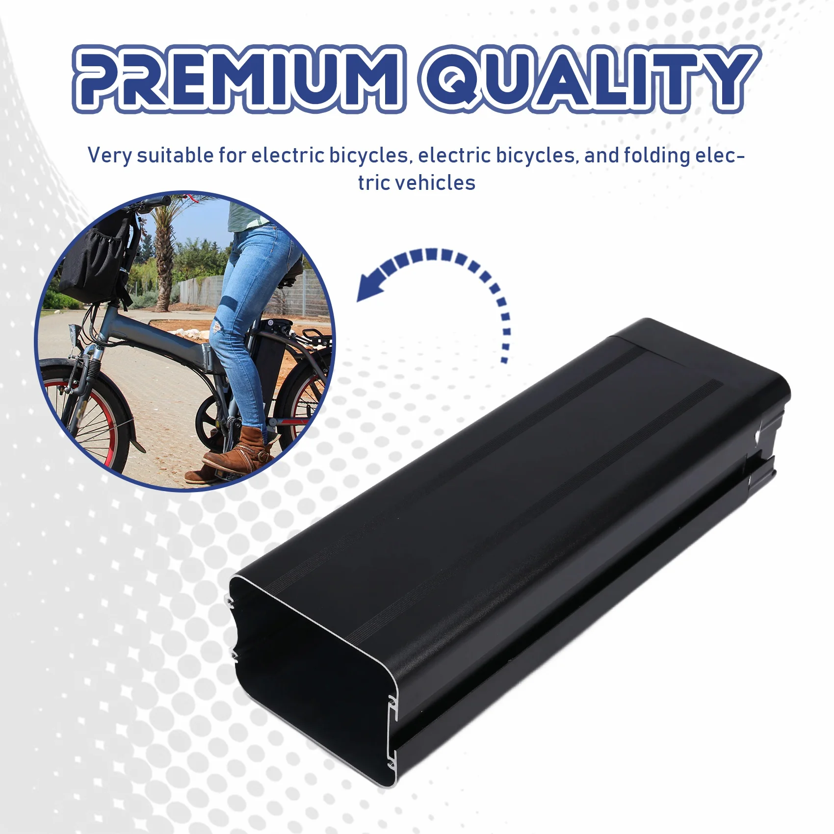ABKM Electric E Bike Bicycle 18650 Battery Box Case Cover 48V Empty Silver Fish Ebike Aluminum Housing Accessories