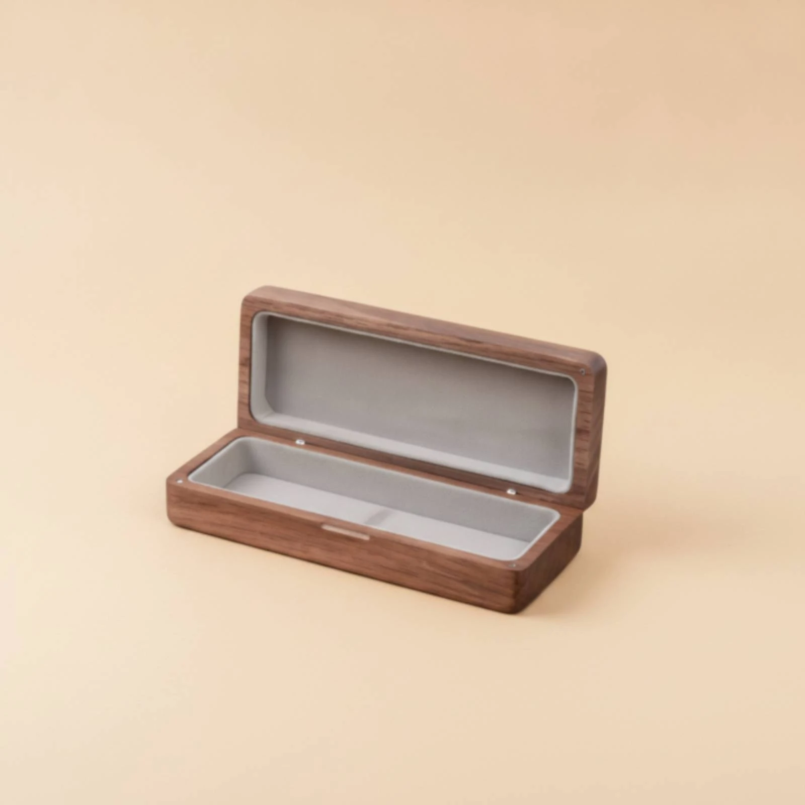 Wooden Eyeglass Case Compact Walnut Glasses Case Lightweight Slim for Travelers, Travel, Desk