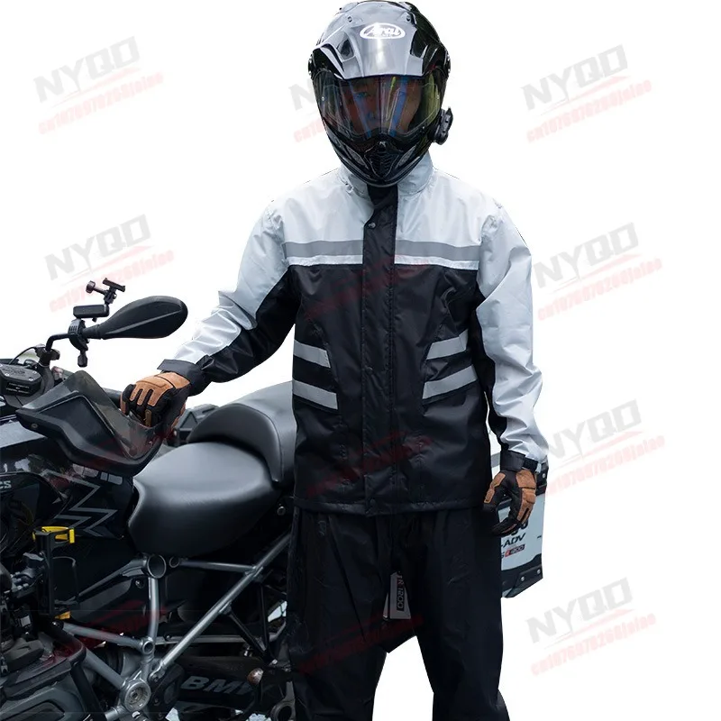 Motorcycle Riding Raincoat Rain Pants Split Suit Men and Women Full Body Rainstorm Protection Motorcycle Jacket Raincoat