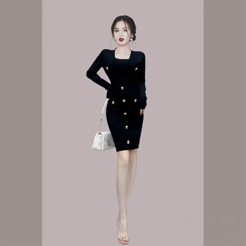 

Knee Length Pullovers Elegant Sweaters Jumpers Women Detail Soft Sport Alt-Goth Motherly Knitwears Slim-Fitting Moth Breathable