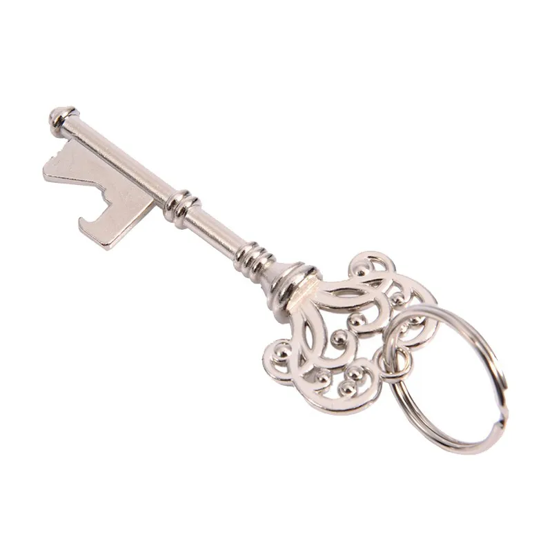 Key Shaped Bottle Opener Keychain Zinc Alloy Copper Silver Keyring Beer Bottle Can Opener Unique Gift Home Kitchen Accessories