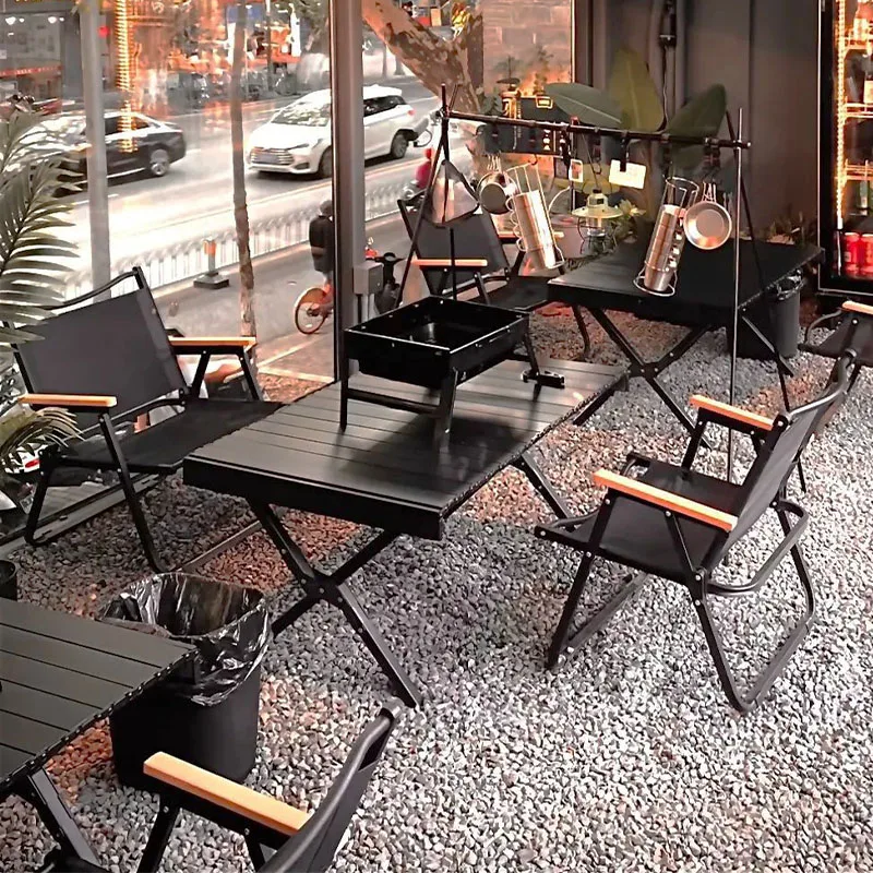 Mushroom Master Camping Style Barbecue Shop Special Egg Roll Table Kermit Chair Black Foldable Portable Good Storage
