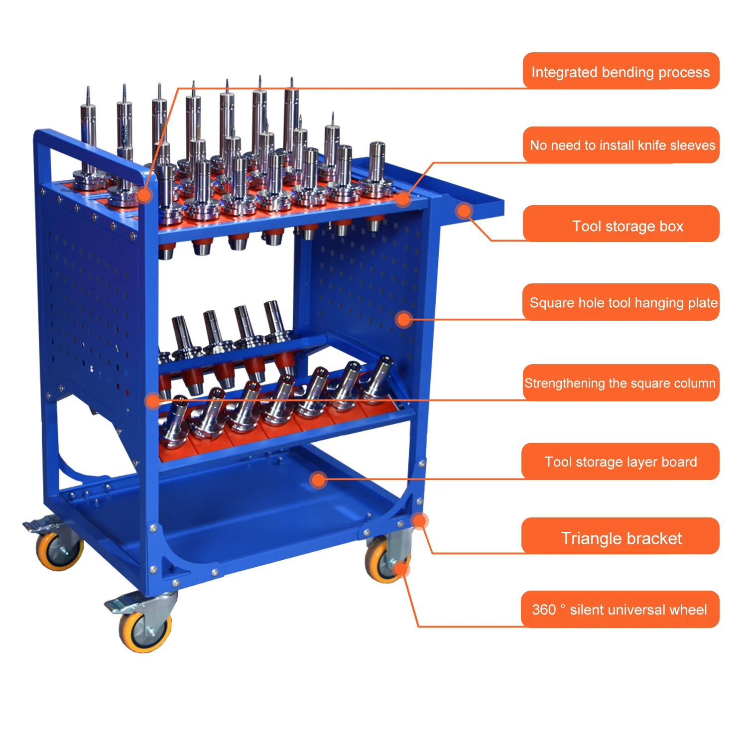 BT40 CNC Tool Trolley Bracket Tool Pedal CAT40 CT40 Tool Holder Bracket Cart