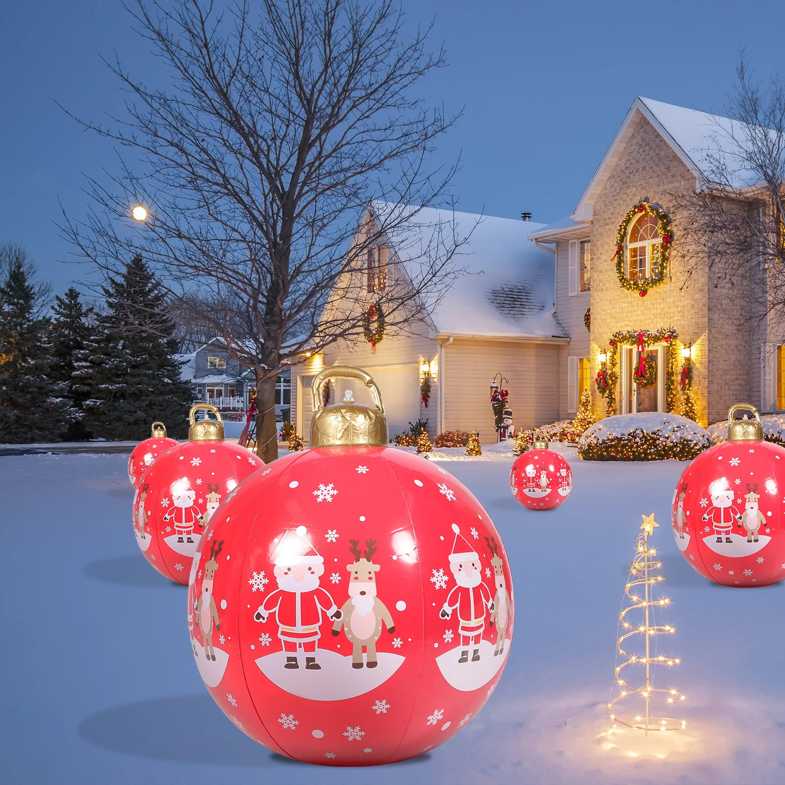 

Large Inflatable Christmas Ball Ornament Outdoor Indoor Festive Christmas Party Yard Garden Decoration Inflatable Ornament