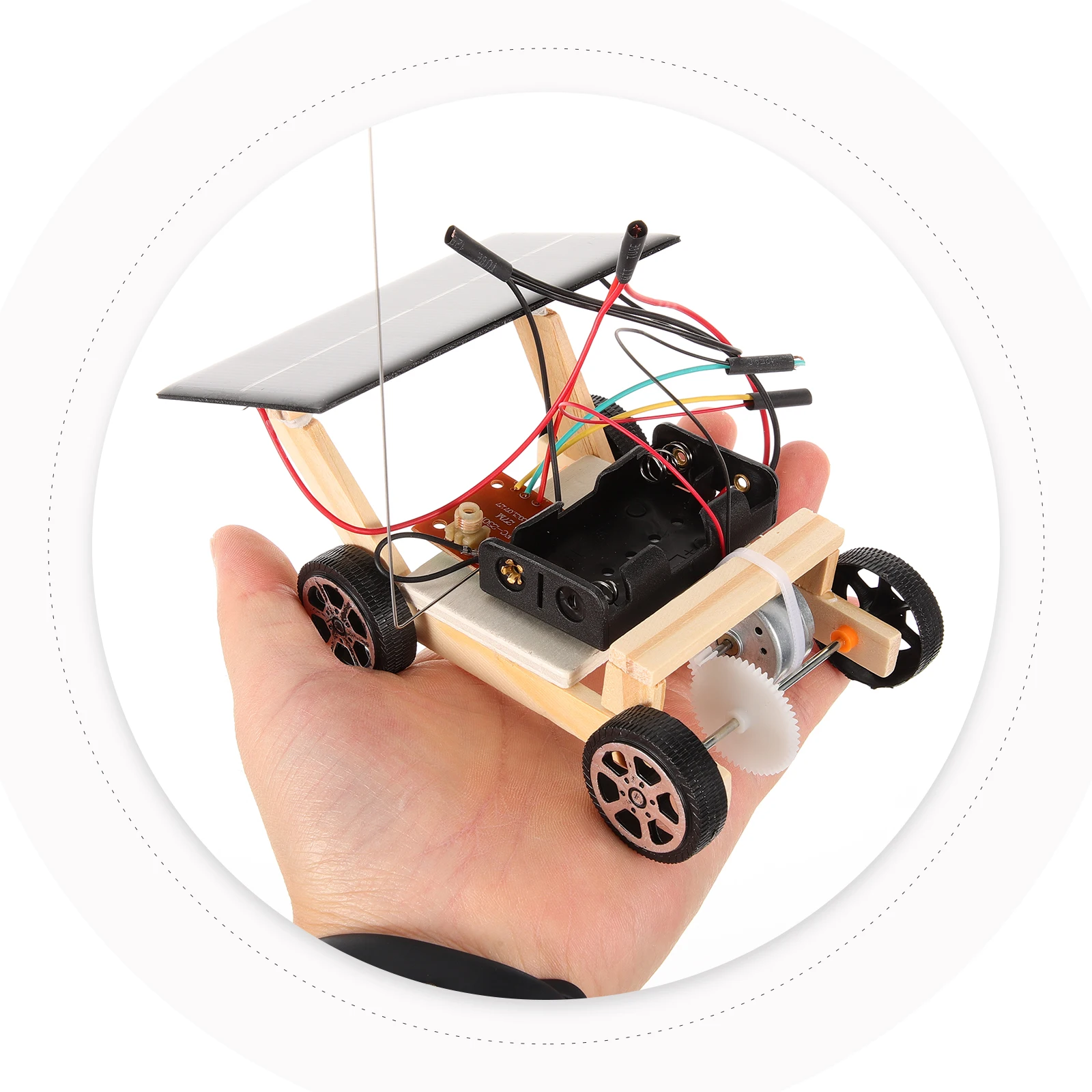 

Assemble Remote Control Car DIY Solar Powered Children's Ability Development Toy Wooden