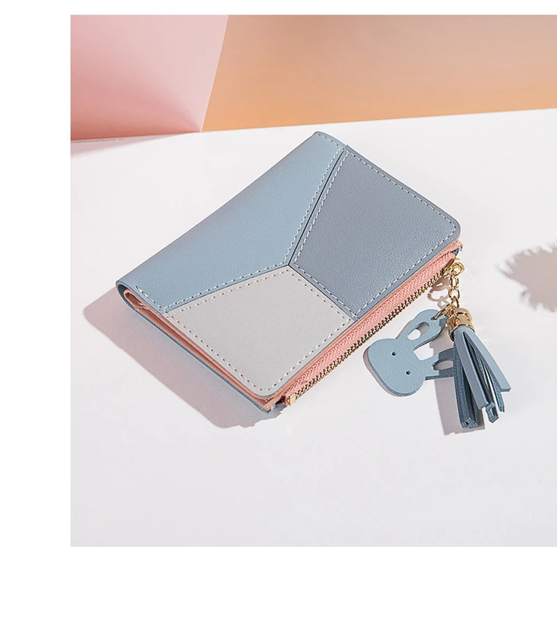 Luxus Marke frauen Brieftasche aus PU Leder Weibliche Karte Halter Geldbörsen Tragbare Damen Kleine Zipper Geldbörsen Mädchen Geschenk – Detail 11