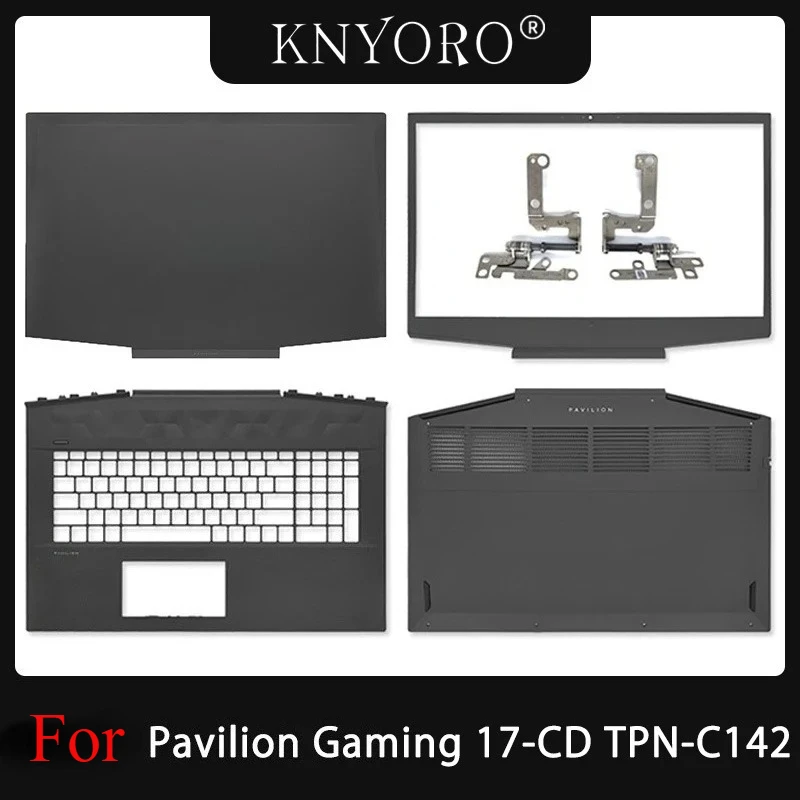 

NEW For Pavilion 17-CD TPN-C142 Gaming Laptop LCD Back Cover Front Bezel Hinges Palmrest Top Housing Cover Bottom Case Silver