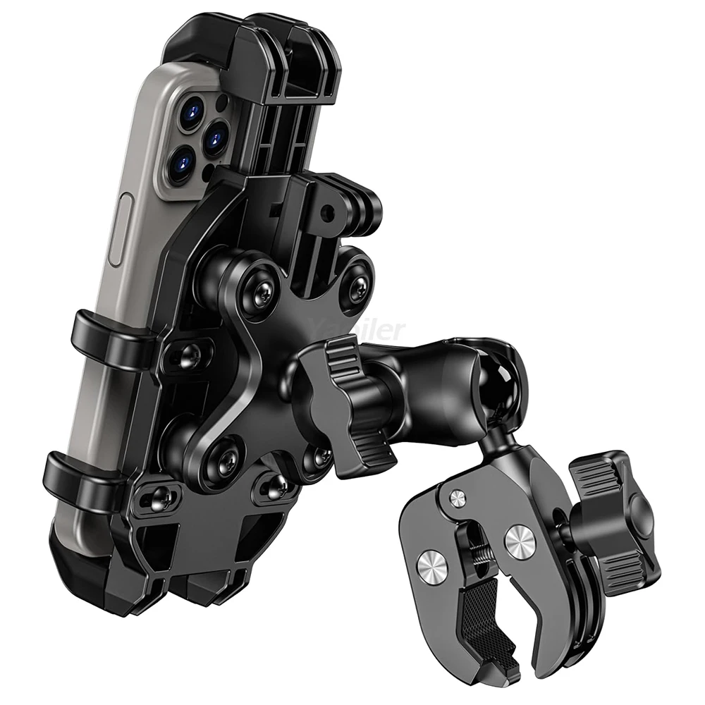

Motorcycle Phone Mount Holder Vibration Dampener Anti-Shake Clamp Fit Handlebars 0.5'' to 1.5'' in Diameter for Bike Scooter ATV