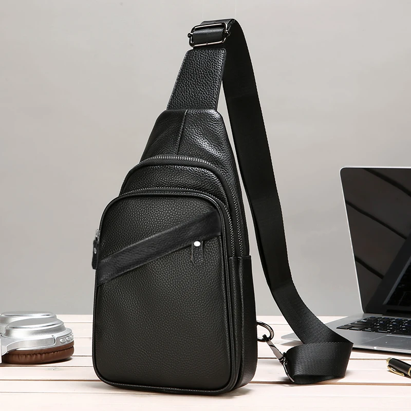 

Мужская нагрудная сумка из 100% натуральной кожи, мужская сумка через плечо, повседневная сумка-мессенджер, модная мужская сумка-кроссбоди, стильная мужская сумка-портфель