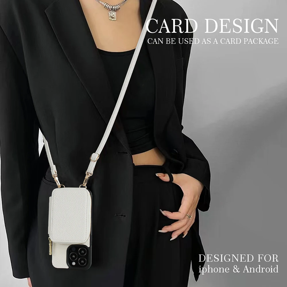 Cross body Hanging Rope Phone Case Suitable For Apple iPhone 12 13 14 15 Pro Max Plus