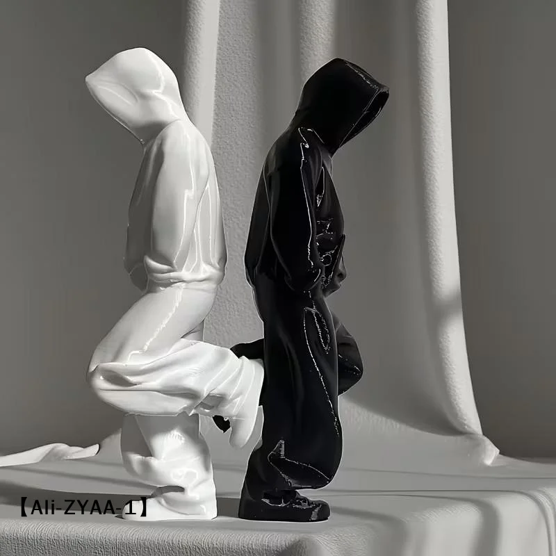 【A】1/2Pcs 3D Printed Faceless Thinker Figurine Home Decor Living Room Decoration Crafts Ornaments Accessories