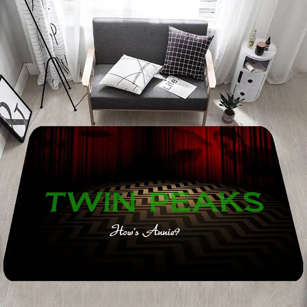 

Mystery TV T-Twin P-Peaks Room Mats Anti-slip Absorb Water Long Strip Cushion Bedroon Mat Household Carpets